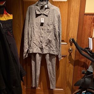 Chico's Gray Ankle-Length Pants & Jumpsuit Set